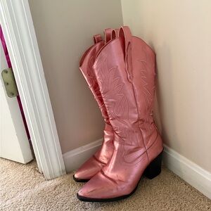 Pink Western-Style Women's Boots